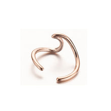 Load image into Gallery viewer, Silver Wave Ear Clips Earrings for Women Rose Gold Crystal Ear Cuff Crawler Bohemian Cute Climbers Stud Earing Piercing