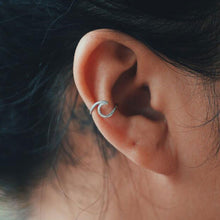 Load image into Gallery viewer, Silver Wave Ear Clips Earrings for Women Rose Gold Crystal Ear Cuff Crawler Bohemian Cute Climbers Stud Earing Piercing
