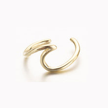 Load image into Gallery viewer, Silver Wave Ear Clips Earrings for Women Rose Gold Crystal Ear Cuff Crawler Bohemian Cute Climbers Stud Earing Piercing
